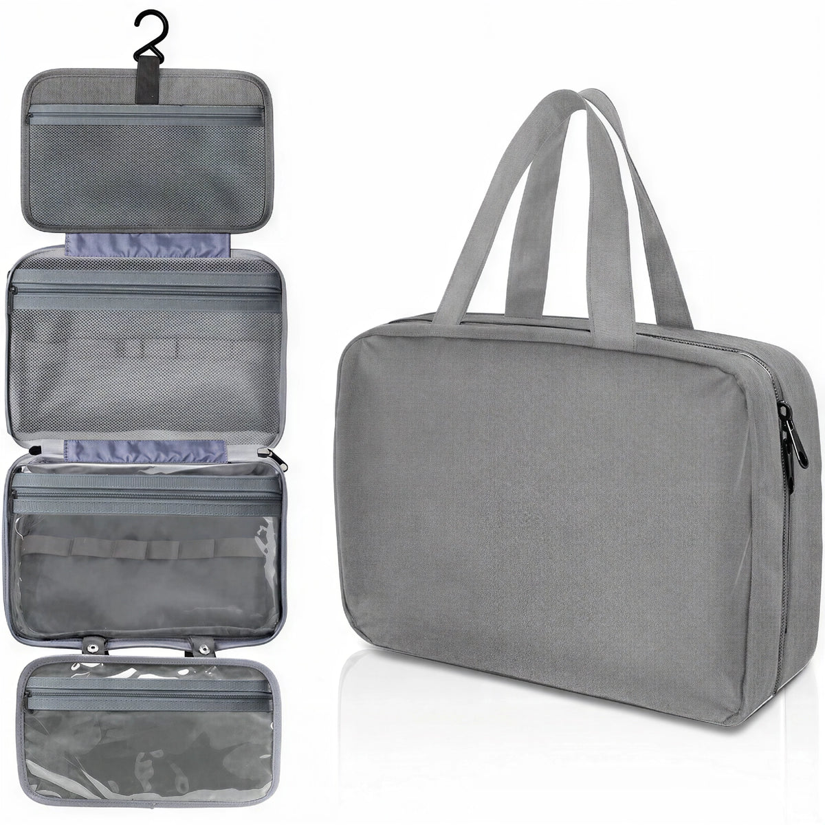 Hanging Toiletry Bag – Waterproof Folding Travel Organizer