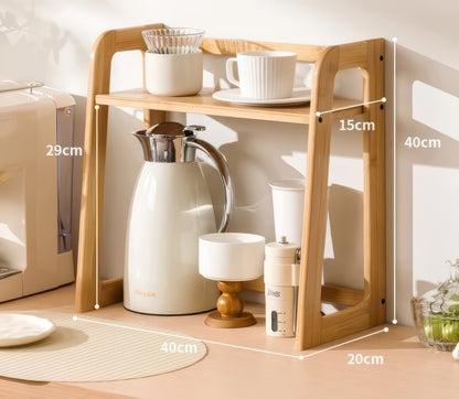 Wooden Multi-Functional Countertop Multi-Layer Storage Rack, Multiple Sizes