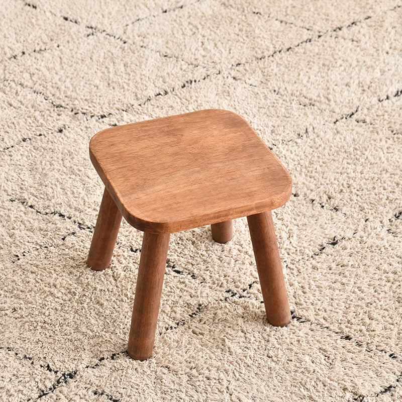 Walnut Shoe Stool - All Solid Wood Entryway Seat