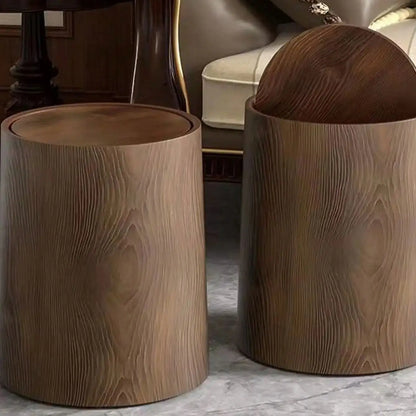 Plastic Wastebasket – Retro High-Capacity Waterproof Trash Can