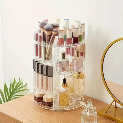 Rotating Cosmetic Organizer – Multi-Layer Acrylic Storage Rack