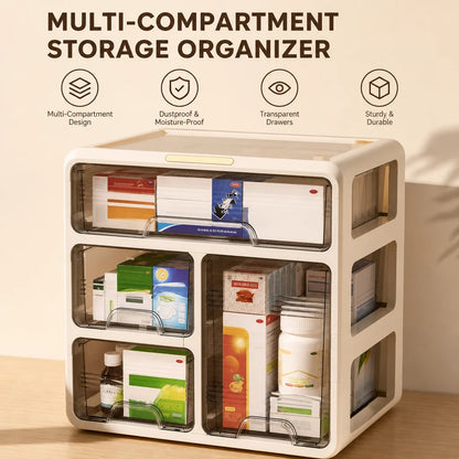Large Capacity Drawer Medicine Storage Box Multi-Layer Home Organizer