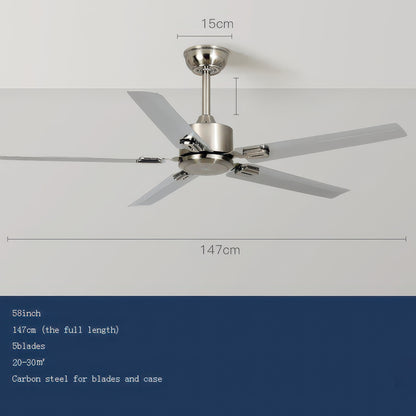 Modern 60-Inch Ceiling Fan for Home – 5 Blades, Indoor/Outdoor