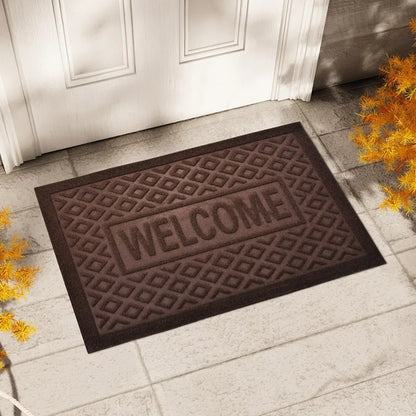 Heavy Duty Welcome Mat - Anti-Slip Rubber Rug