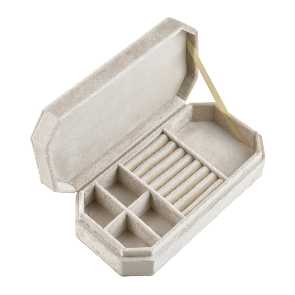 Velvet Travel Jewelry Box for Rings, Necklaces and Bracelets