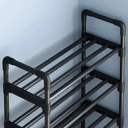 Two-to-Four-Tier Shoe Rack with Elevated Storage Shelves