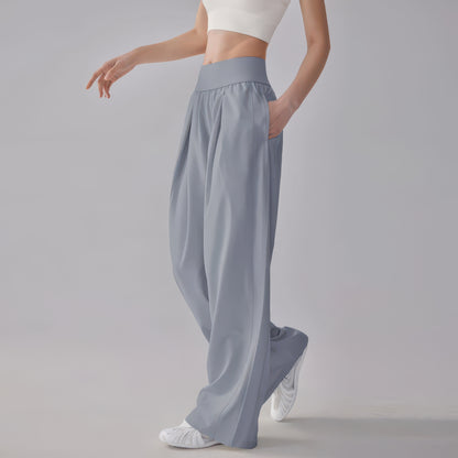 Quick-Dry Wide Leg Pants for Women, Loose Straight Fit for Yoga, Running and Casual Wear
