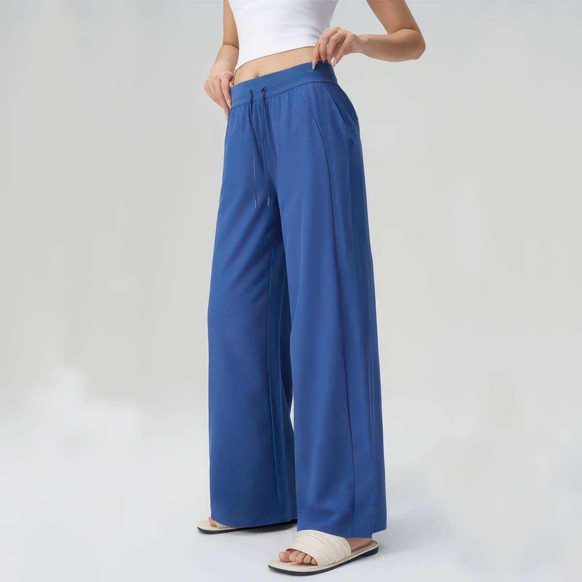 UPF 50+ Wide Leg Pants for Women with Side Slit, Lightweight Quick-Dry for Travel, Hiking and Everyday Wear