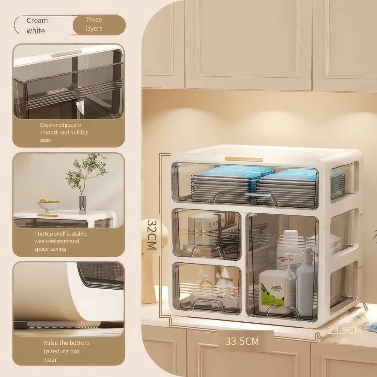 Drawer Medicine Storage Box - Layered Family Medicine Organizer with Large Capacity