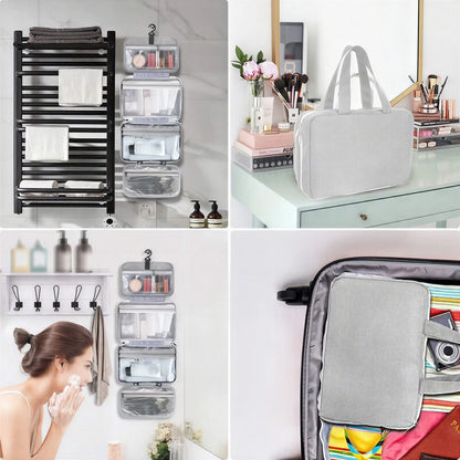 Hanging Toiletry Bag – Waterproof Folding Travel Organizer