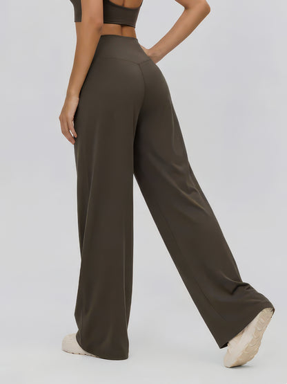 Wide Leg Yoga Pants for Women, High-Waist Stretch Lounge and Workout Palazzo Pants