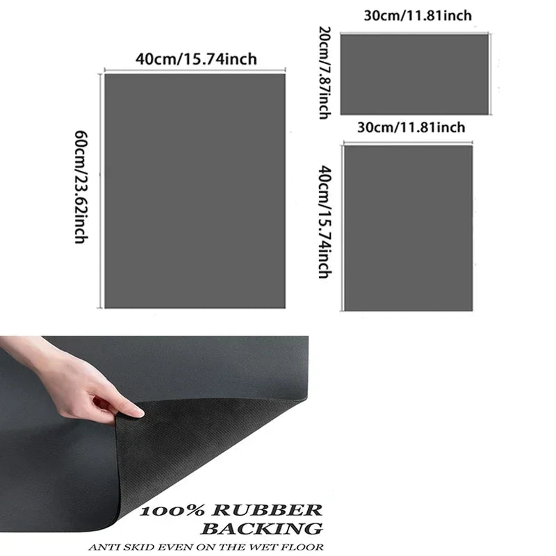 Diatomite Kitchen Mat - Fast-Drying Absorbent Pad