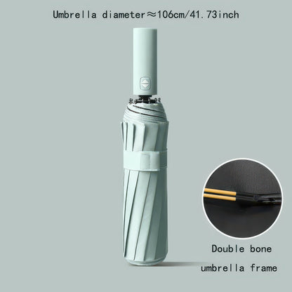 Windproof Automatic Folding Umbrella with UV Protection, 24 or 60 Rib Frame