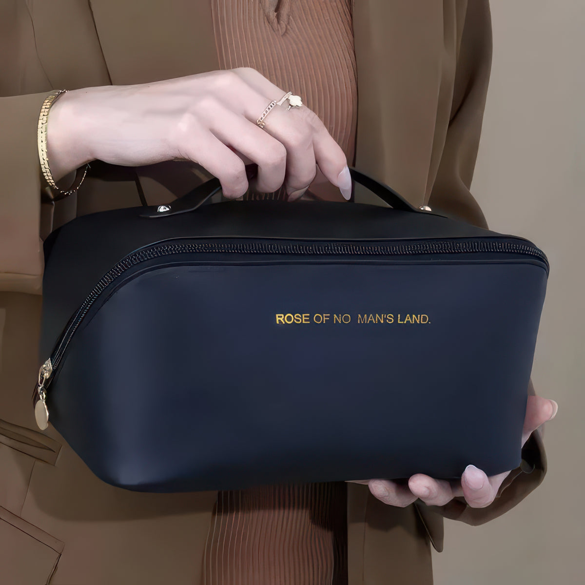 Zippered Makeup Organizer Bag for Travel and Daily Use