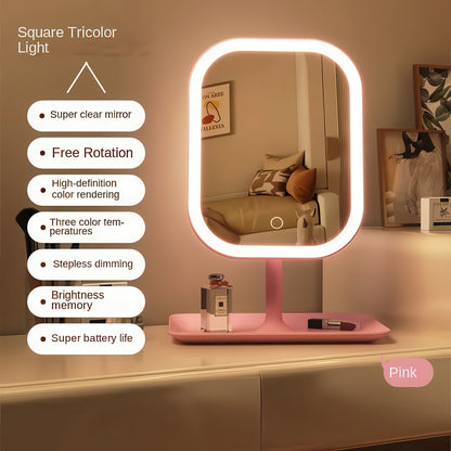 LED Vanity Mirror – Touch Control Desktop Dressing Mirror
