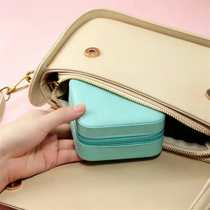 Small Jewelry Box – Macaroon Style Travel Case for Studs & Rings