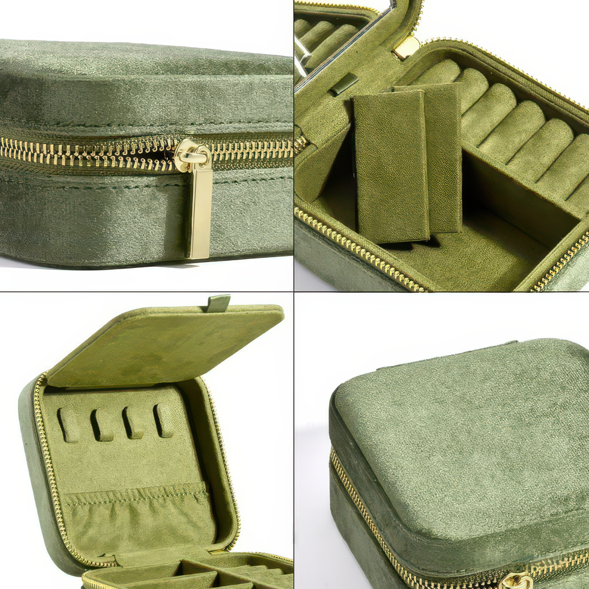 Velvet Ring and Jewelry Box with Flip Lid, with or without Mirror