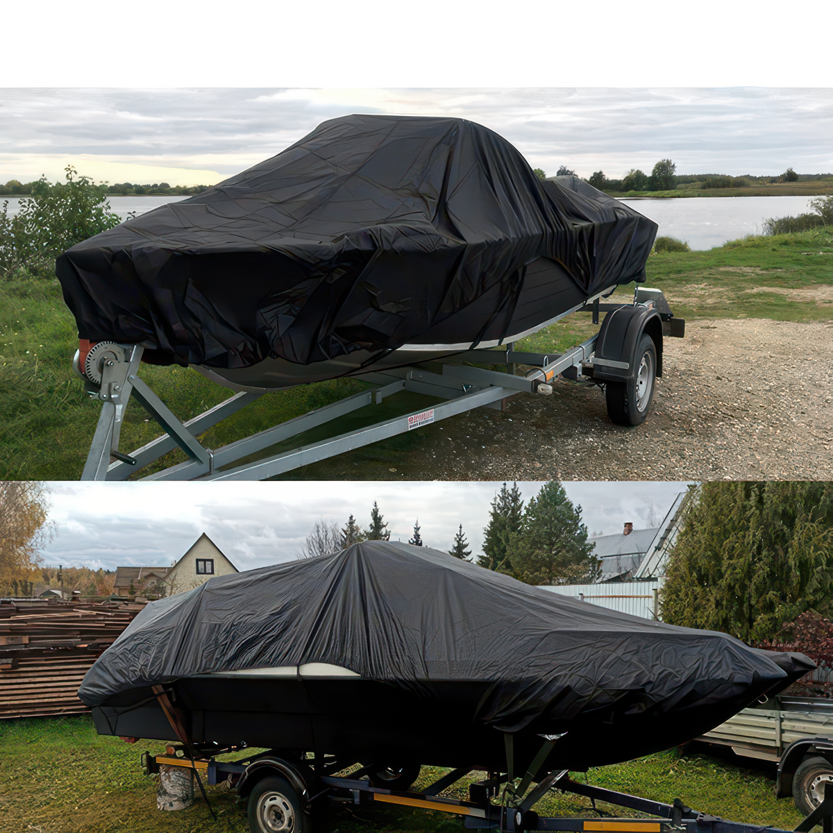 Waterproof Marine Boat Cover for V-Hull & Fishing Boats