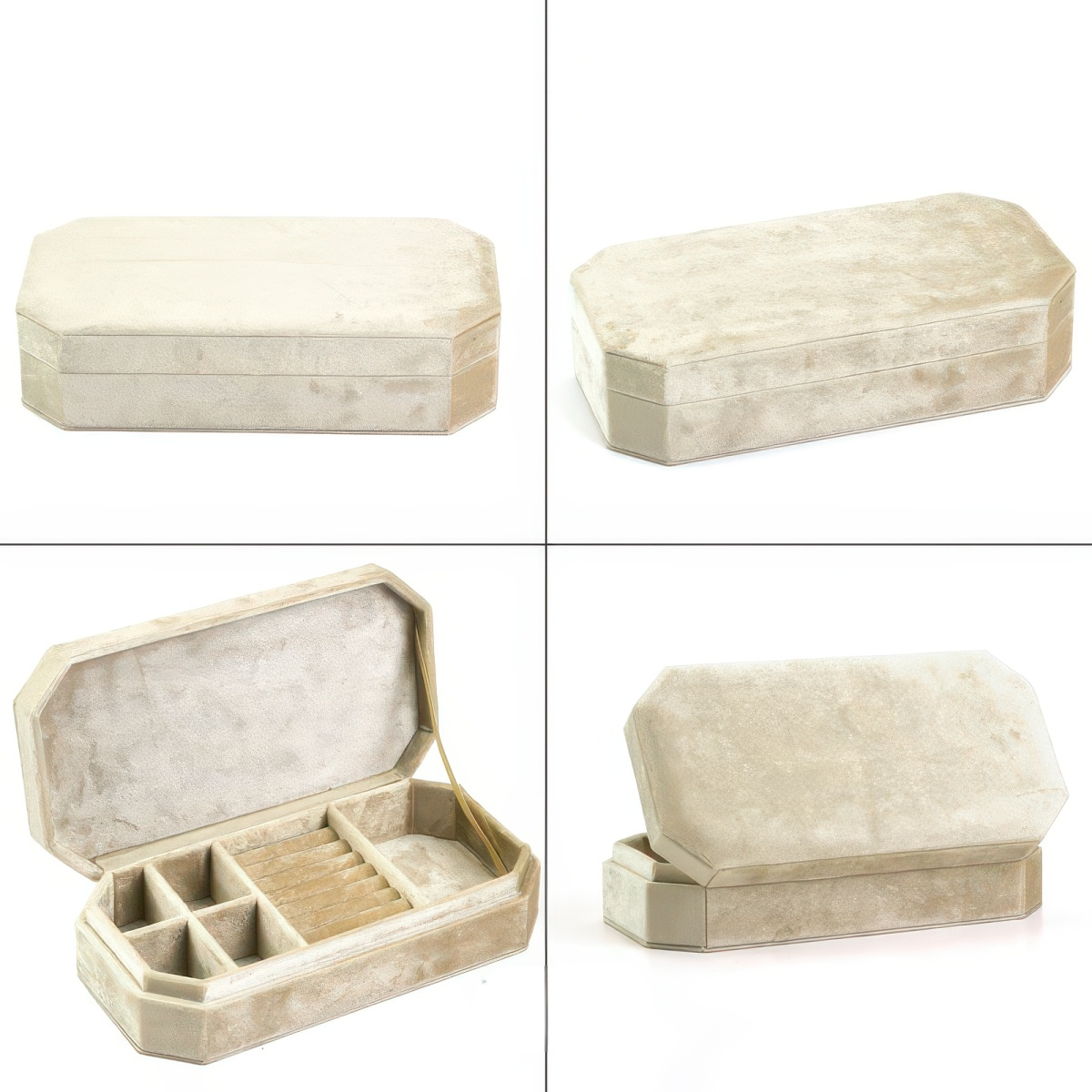 Velvet Travel Jewelry Box for Rings, Necklaces and Bracelets