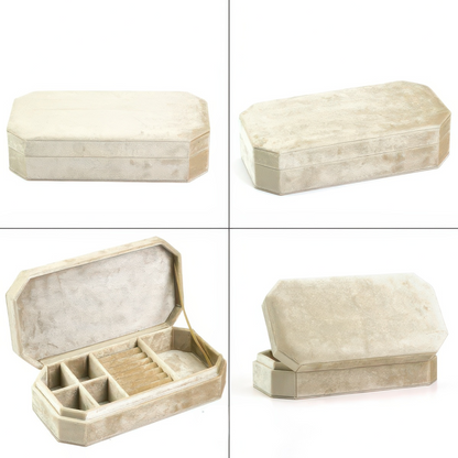 Velvet Travel Jewelry Box for Rings, Necklaces and Bracelets