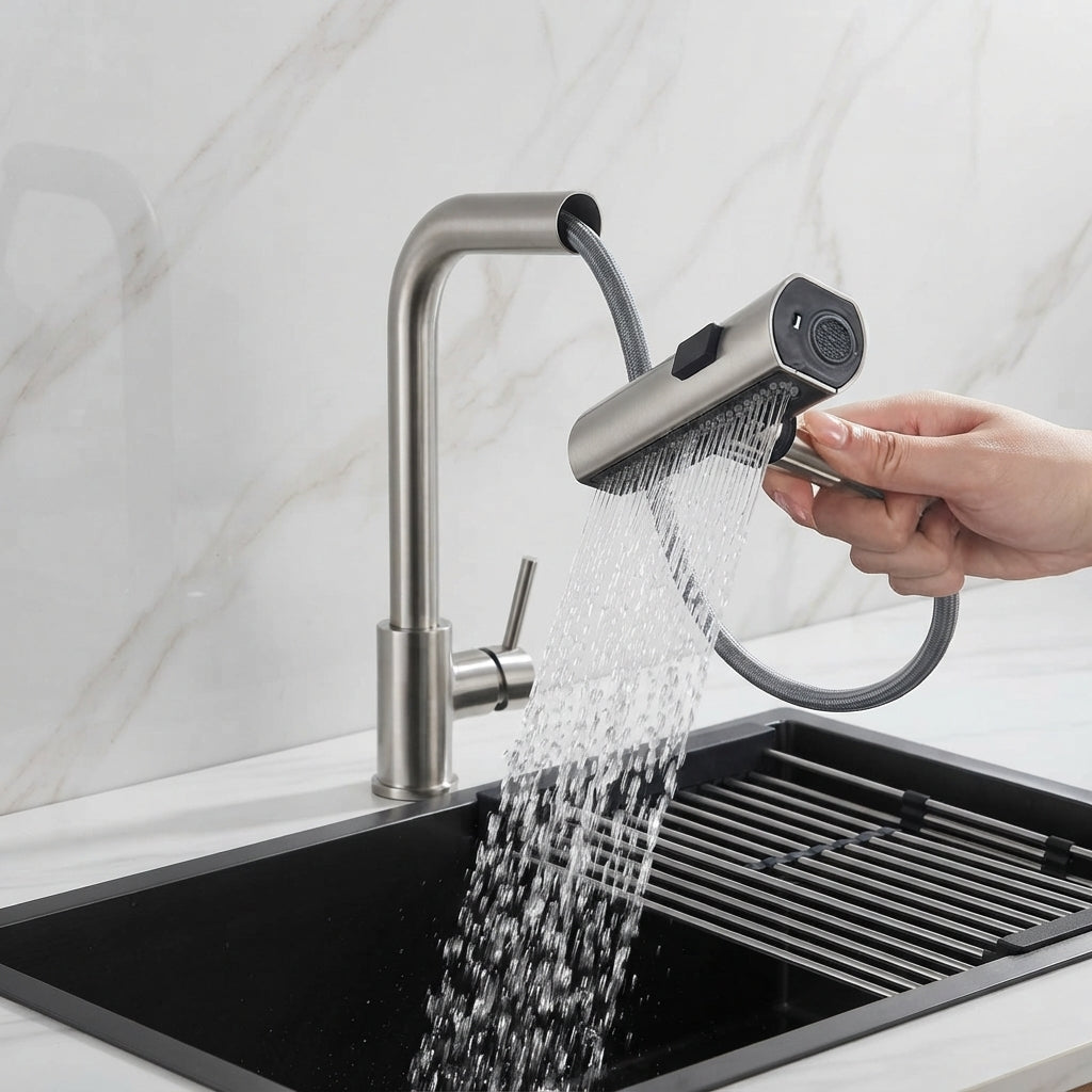 Stainless Steel Kitchen Faucet - MapleFair Pull-Out Faucet