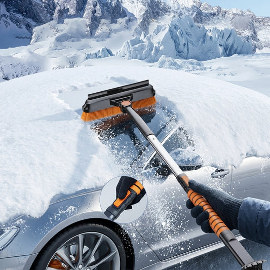Ice Scraper Combo - Retractable Car Snow Brush Tool