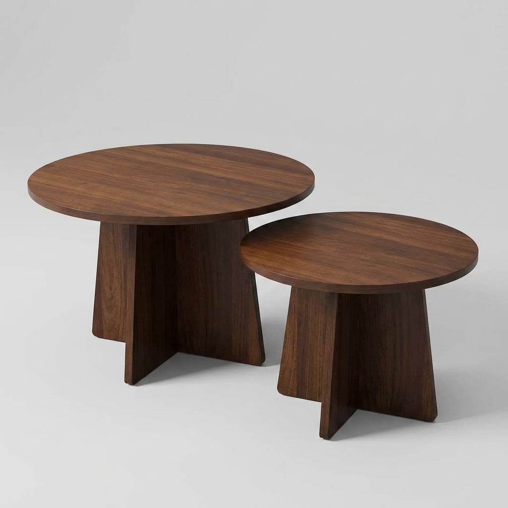 Small Tea Table – Wooden Side Table for Living Room