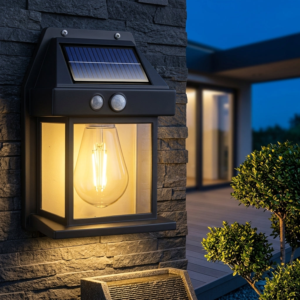 Solar Wall Light - Waterproof Outdoor LED Sensor Light