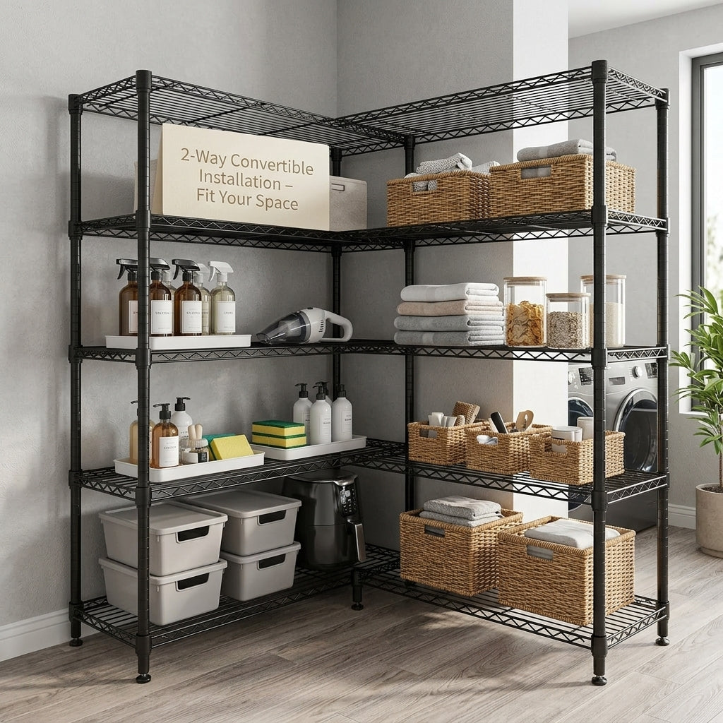 Metal Shelving Unit - Adjustable 4/5 Tier Storage