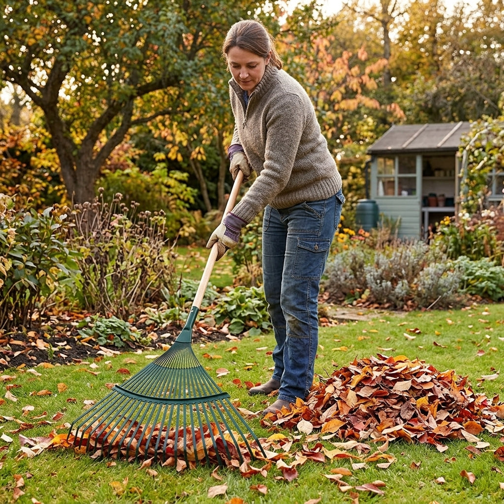 Garden Leaf Rake Head - 22-Tooth Durable Iron Rake