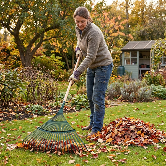 Garden Leaf Rake Head - 22-Tooth Durable Iron Rake