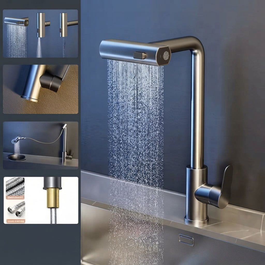 Stainless Steel Kitchen Faucet - MapleFair Pull-Out Faucet