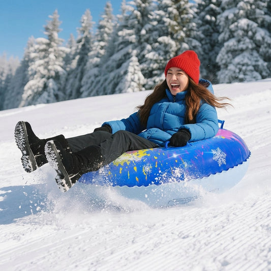 Winter Sled Tube - Inflatable Snow Tube Family Gift