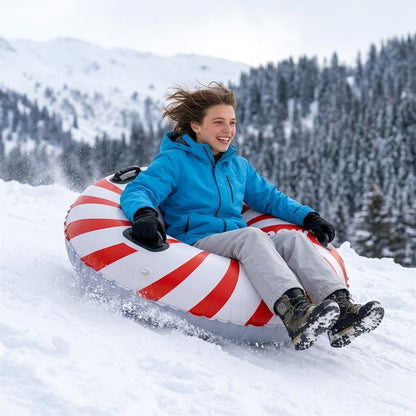 Hard Bottom Snow Tube - Wonflax Heavy-Duty Sled