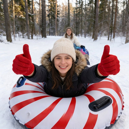 Hard Bottom Snow Tube - Wonflax Heavy-Duty Sled