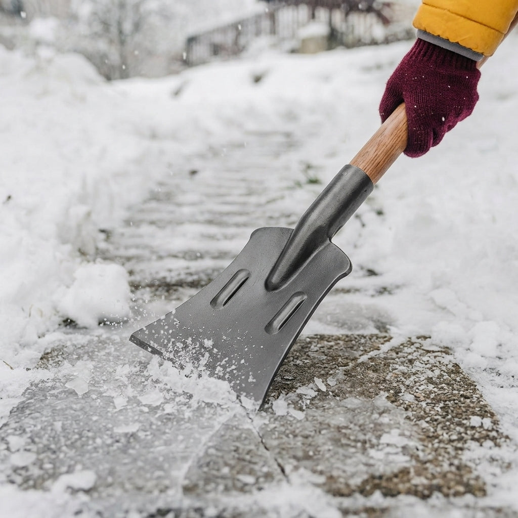 Ice Scraper Shovel - Heavy-Duty Carbon Steel Tool
