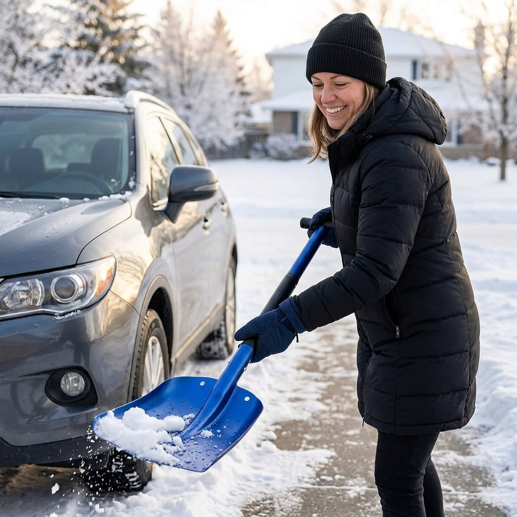Retractable Snow Shovel - Aluminum Alloy Ice Shovel